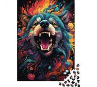 Puzzle 1000 pièces représentant des Animaux psychédéliques colorés pour Adultes, pour Adolescents, Jouets de Divertissement Familial (75 x 50 cm)