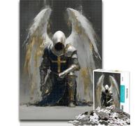 Puzzle 1000 pièces représentant des Chevaliers Anges médiévaux, idéal pour Les Adultes, idéal pour Un Jeu éducatif ou Un défi, décoration d'intérieur Unique, 50x75cm