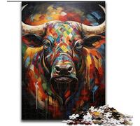 Puzzle 1000 pièces représentant des Vaches colorées pour Adolescents, Jouet éducatif Anti-Stress, idéal comme Cadeau pour Toute la Famille (26x38cm)