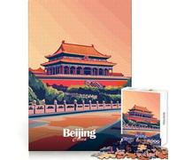 Puzzle 1000 pièces représentant la Cité Interdite de Pékin, idéal pour Adultes Stimulation cérébrale, détente et Relaxation Cadeau d'anniversaire de qualité supérieure (50x75cm)
