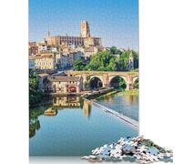 Puzzle 1000 pièces représentant la Ville d'Albi | Puzzles | Jeu éducatif de 1000 pièces, décoration intérieure (75 x 50 cm)