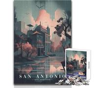 Puzzle 1000 pièces représentant la Ville de San Antonio, idéal pour Adultes Jeu éducatif et Amusant, 50x75cm Un Cadeau touchant et Symbolique