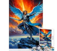 Puzzle 1000 pièces représentant l'Archange Michel Un Ange Guerrier Décoration Murale pour Un Anniversaire Jeu de réflexion avec des pièces de Formes aléatoires Parfaitement emboîtables