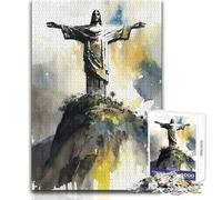 Puzzle 1000 pièces représentant Le Christ Rédempteur - Jeu éducatif et ludique pour Toutes Les Occasions - Dimensions:50x75cm