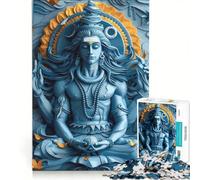 Puzzle 1000 pièces représentant Le Dieu Hindou Shiva décoration Murale défi Difficile Cadeau Unique pour Un Anniversaire ou Noël 50x75cm