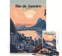 Puzzle 1000 pièces représentant Le Paysage Urbain de Rio de Janeiro (38x26cm) Idéal pour développer la mémoire et se détendre Design épuré Cadeau créatif