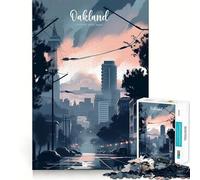 Puzzle 1000 pièces représentant l'horizon d'Oakland pour Adultes, 1000 pièces, idéal pour développer la mémoire, se détendre à la Maison, Bords Nets, Cadeau élégant (38x26cm)