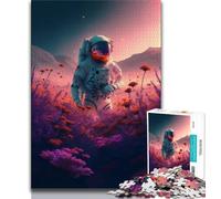 Puzzle 1000 pièces représentant Un Astronaute dans Un Magnifique Paysage pour Adultes et Adolescents, Anti-Stress, Difficile, décoration d'intérieur Unique et Cadeaux 38x26cm
