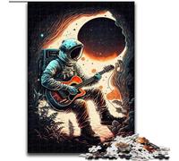 Puzzle 1000 pièces représentant Un Astronaute Jouant de la Guitare pour Adultes et Adolescents Stimulez Votre Cerveau Jouets addictifs pour cultiver la Patience Décoration Parfaite (26x38cm)