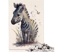 Puzzle 1000 pièces représentant Un bébé zèbre Mignon, pour Adultes, Jouets éducatifs, Jeux en Famille, Cadeaux d'anniversaire, 1000 pièces (75 x 50 cm)