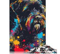 Puzzle 1000 pièces représentant Un Chien Bouvier des Flandres, pour Adultes et Adolescents, Jouets éducatifs en Papier, 1000 pièces (75 x 50 cm)