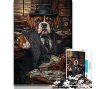 Puzzle 1000 pièces représentant Un Chien Boxer Buvant, idéal pour Les Adolescents, Jeu éducatif, Jouet, décoration d'intérieur Unique, 50x75cm