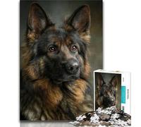Puzzle 1000 pièces représentant Un Chien de Berger,Peinture à l'huile,pour Adolescents,idéal comme Cadeau Aide Le Cerveau à exercer sa Patience Jouets addictifs pour cultiver la Patience Excellent