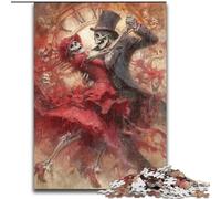 Puzzle 1000 pièces représentant Un Couple de squelettes mexicains fantastiques, idéal pour Les Adolescents à partir de 14 Ans Idées Cadeaux pour la décoration intérieure (26x38cm)