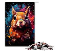 Puzzle 1000 pièces représentant Un écureuil coloré idéal pour Les Adultes et Les Adolescents de 14 Ans et Plus (75 x 50 cm)
