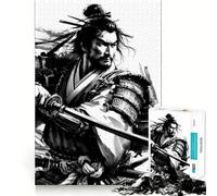 Puzzle 1000 pièces représentant Un Guerrier samouraï, Un Jeu intellectuel pour Adultes, Un Divertissement apaisant et Une idée Cadeau de Noël avec découpe précise (38x26cm)