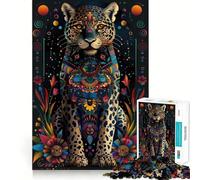 Puzzle 1000 pièces représentant Un Jaguar orné, idéal pour Adultes Stimule la mémoire, Passe-Temps à la Maison, Bords Nets, Cadeau élégant (38x52cm)