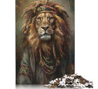 Puzzle 1000 pièces représentant Un Lion jamaïcain, Reggae, Rasta, pour Adultes, Jeu éducatif, décoration familiale, 1000 pièces (75 x 50 cm)