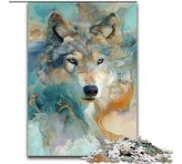 Puzzle 1000 pièces représentant Un Loup Animalier, idéal pour Les Adolescents, pour créer des Liens familiaux, pour stimuler l'esprit et pour décorer sa Maison Taille 50x75cm