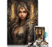 Puzzle 1000 pièces représentant Un Magnifique Ange Noir pour Adultes, décoration Murale Artistique et idée Cadeau d'anniversaire pour Amis, Bureau à Domicile 26x38cm