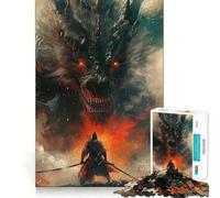 Puzzle 1000 pièces représentant Un Monstre Dragon samouraï, idéal pour Les Adolescents Jeu de logique et de réflexion, Passe-Temps Calme, Bords Lisses, Cadeau de qualité supérieure (38x26cm)