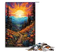 Puzzle 1000 pièces représentant Un Paysage psychédélique étrange et coloré pour Adultes idéal pour Les Adolescents de 14 Ans et Plus 75 x 50 cm