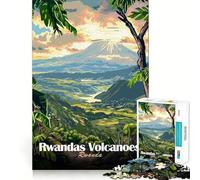 Puzzle 1000 pièces représentant Un Paysage volcanique du Rwanda, idéal pour Adultes Découpe Lisse et agréable Un Cadeau Classique (38x52cm)