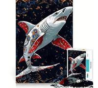 Puzzle 1000 pièces représentant Un Requin tatoué, pour Adultes Jeu de logique et de réflexion, Divertissement paisible, découpe Solide, Cadeau précieux 50x75cm