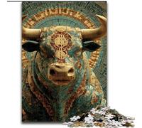 Puzzle 1000 pièces représentant Un Taureau, idéal pour Les Adultes, idéal pour Les Cadeaux, Les Jeux éducatifs et la détente, avec Le Père Noël (50x75cm)