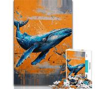 Puzzle 1000 pièces représentant Une Baleine à l'huile, idéal pour Les Adolescents, Jeux d'activités familiales stimulants, Jouet à Faire soi-même pour la décoration Murale de la Maison (50x75cm)