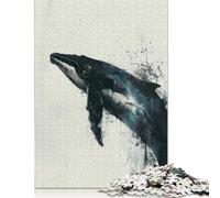Puzzle 1000 pièces représentant Une Baleine pour Adultes, Cadeau d'halloween, Puzzle en Papier pour Adultes, pour Une soirée Jeux et divertissements en Famille, 1000 pièces (75 x 50 cm)