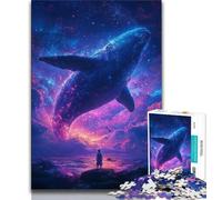 Puzzle 1000 pièces représentant Une Baleine Qui Saute, idéal pour Les Adultes, idéal pour stimuler l'intelligence cérébrale et la décoration de la Maison (50x75cm)