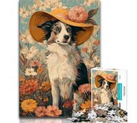 Puzzle 1000 pièces représentant Une Cow-Girl dans Les Fleurs Sauvages,pour Adultes et Adolescents Stimulez Votre Cerveau grâce à des Jouets addictifs pour cultiver la Patience Jeu de défi Unique