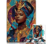 Puzzle 1000 pièces représentant Une Femme Africaine, idéal pour soulager Le Stress et Offrir à Toute la Famille (38x26cm)