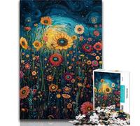 Puzzle 1000 pièces représentant Une Fleur psychédélique, Peinture à l'huile, pour Adolescents, Jeu Familial Anti-Stress, défi Difficile, Collection d'artistes, Beaux-Arts 50x75cm