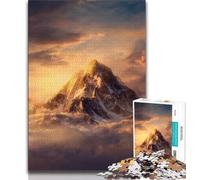 Puzzle 1000 pièces représentant Une Montagne enneigée pour Adultes et Adolescents, Jeu Stimulant, idéal comme Cadeau pour Toute la Famille 38x26cm