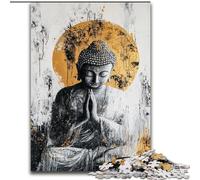 Puzzle 1000 pièces représentant Une Peinture à l'huile de Bouddha pour Adultes et Adolescents, idéal pour Les soirées Jeux, Jouet coloré à Offrir (26x38cm)