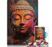 Puzzle 1000 pièces représentant Une Peinture à l'huile de Bouddha pour Adultes et Adolescents, Jeu Familial Anti-Stress, défi Difficile, Cadeaux du Père Noël Secret 50x75cm