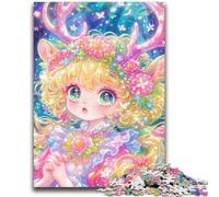 Puzzle 1000 pièces représentant Une Petite Fille cerf, pour Adultes et Adolescents, idéal comme Cadeau pour Toute la Famille (38x26cm)