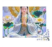 Puzzle 1000 pièces représentant Une Statue Bouddha Enfant et Un Lotus.Carton Robuste supérieure,encadrable.Voyages,séjours à ou à.Convient aux Adultes,aux Couples,aux et aux débutants : 38 x 26 cm.
