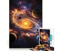 Puzzle 1000 pièces représentant Une tempête et Une nébuleuse du système Solaire stylisées idéal pour Les Adolescents Jouet Intelligent Passe-Temps à la Maison découpe précise Cadeau attentionné
