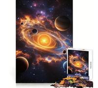 Puzzle 1000 pièces représentant Une tempête et Une nébuleuse du système Solaire stylisées idéal pour Les Adolescents Jouet Intelligent Passe-Temps à la Maison découpe précise Cadeau attentionné