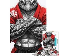 Puzzle 1000 pièces Reptile Samouraï Défi d'intelligence cérébrale Jouet addictif Jeu Familial Convient aux Couples Cadeau d'art (Taille 50x75cm)