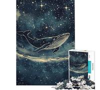 Puzzle 1000 pièces Requin-Baleine Cosmique Idéal pour Un Anniversaire ou Noël Décoration Parfaite Jeu de Construction à Faire soi-même Convient aux Enfants de 14 Ans et Plus (38x52cm)