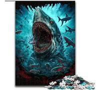 Puzzle 1000 pièces Requin Puzzles colorés pour Adultes Idéal pour Les Amoureux, Cadeau Parfait pour Noël, Nouvel an, Saint-Valentin Taille 38x26cm