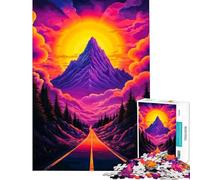 Puzzle 1000 pièces rétro sur Le thème de la Route activités Amusantes à la Maison Course de Vitesse Manuelle Jeux éducatifs pour Les 14 Ans et Plus (38x52cm)