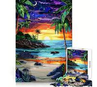 Puzzle 1000 pièces Rêve de Plage Tropicale pour Adolescents, développement de la logique, Jeu Calme et Amusant, Assemblage précis, Cadeau de Noël Chic (38x52cm)