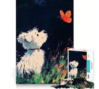 Puzzle 1000 pièces Rêverie dans la Prairie des Chiots pour Adultes, 38x52cm, idéal pour Un Cadeau Amusant et Stimulant