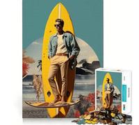 Puzzle 1000 pièces Rêves de Surf postmodernes pour Adolescents, Jeu de logique et d'adresse, détente mentale, découpe précise, Cadeau de Noël (50x75cm)