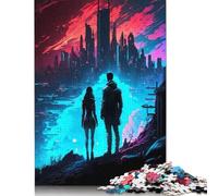 Puzzle 1000 pièces Rêves de Ville Urbaine Puzzles pour Adultes et Adolescents Puzzles en Papier Jeux de Famille Cadeaux de Noël 1000 pièces (75 x 50 cm)